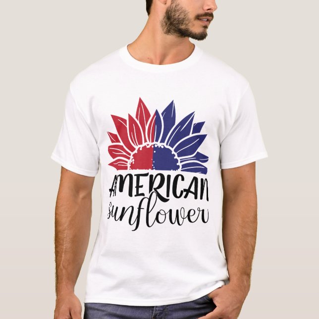 Camisa Amarela com Cores da Bandeira Americana Pat (Frente)