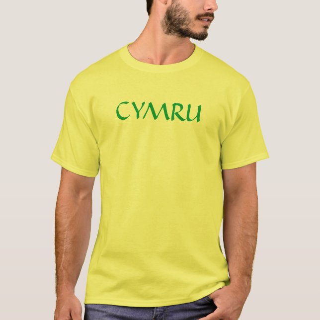 Camisa amarela "CYMRU" Wales (Frente)