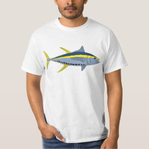 Camisa amarela do atum da aleta