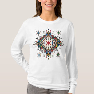 Camisa Amazigh Berbere, Símbolo Yaz Tifinagh Marro