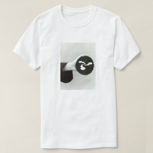 Camisa ambiental do sinal da mão das abstracçõe