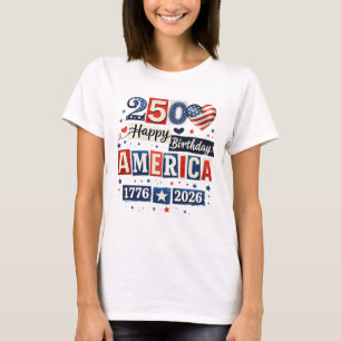 Camisa América 250 Feliz Aniversário 4 de Julho