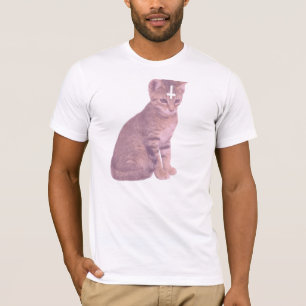 Camisa americana invertida do roupa do gatinho