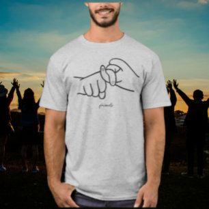 Camisa Amigos ASL - Língua de Sinais com Coração