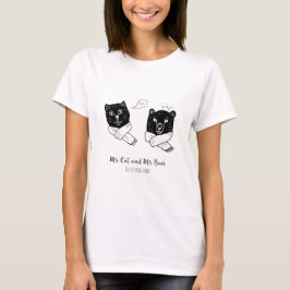 Camisa Amigos Fofos Sr Gato e Sr Urso