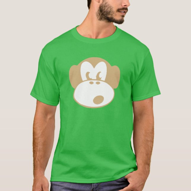 camisa animal da cara insolente t do macaco (Frente)