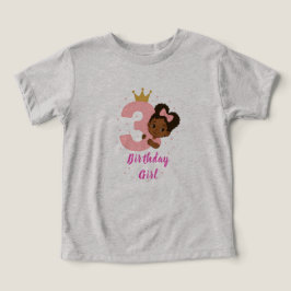 Camisa aniversário de 3 anos com doce Toddler