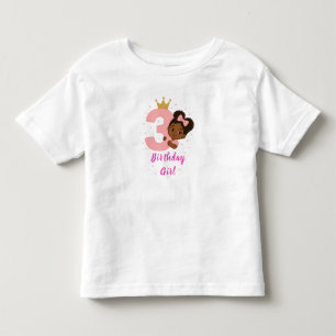 Camisa aniversário de 3 anos com doce Toddler