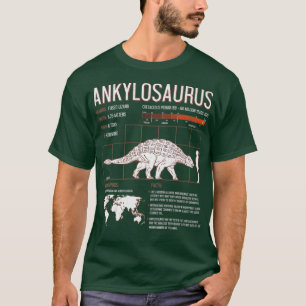 Camisa Ankylosaurus - Crianças Adultas Camisa Dino