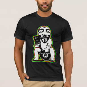Camisa anónima dos grafites t dos direitos comuns