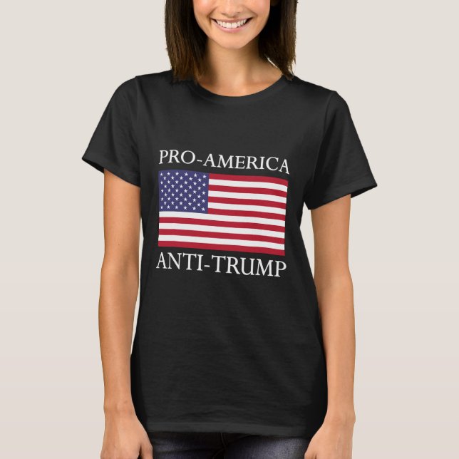 Camisa Anti-Trump - Bandeira Americana Dos Eua Res (Frente)