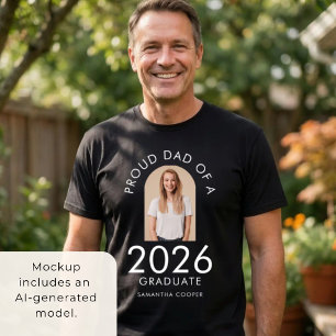Camisa Arco Foto Orgulhoso Pai de Graduado de 2026
