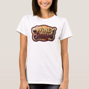 Camisa Artística Rosa com Design de VINHO E SOL