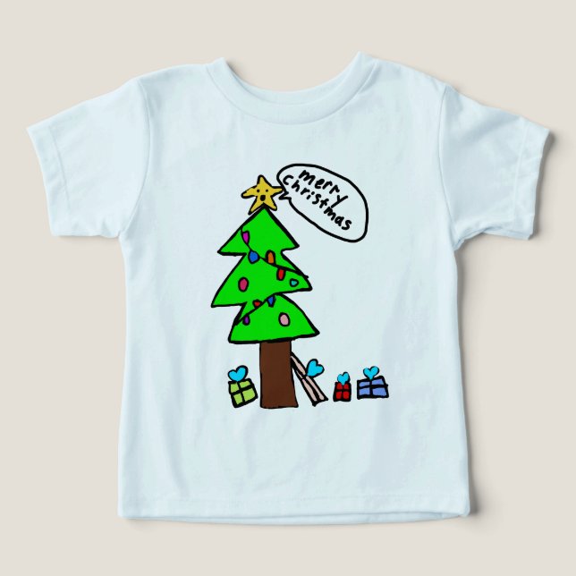 camisa árvore de natal (Design frontal)