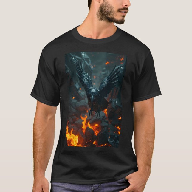 Camisa Ash and Ember – Crow of Rebirth | Dark Cur (Frente)