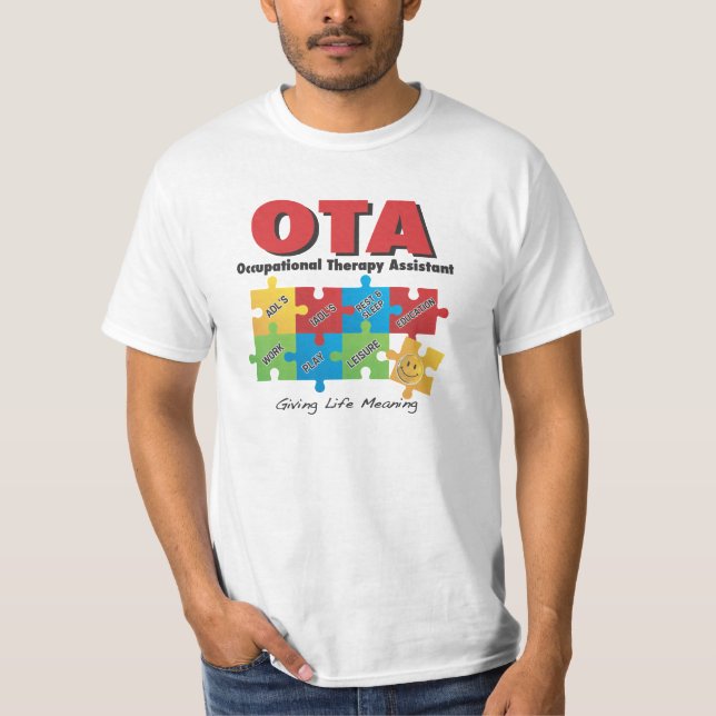 Camisa assistente S da terapia ocupacional T de S (Frente)
