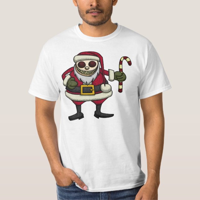 Camisa assustador 1 do papai noel (Frente)