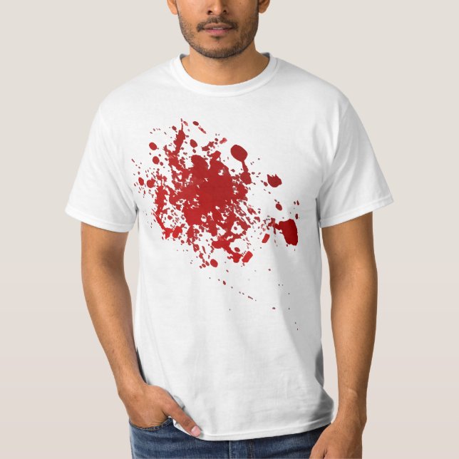 Camisa assustador do splatter do sangue do Dia das (Frente)