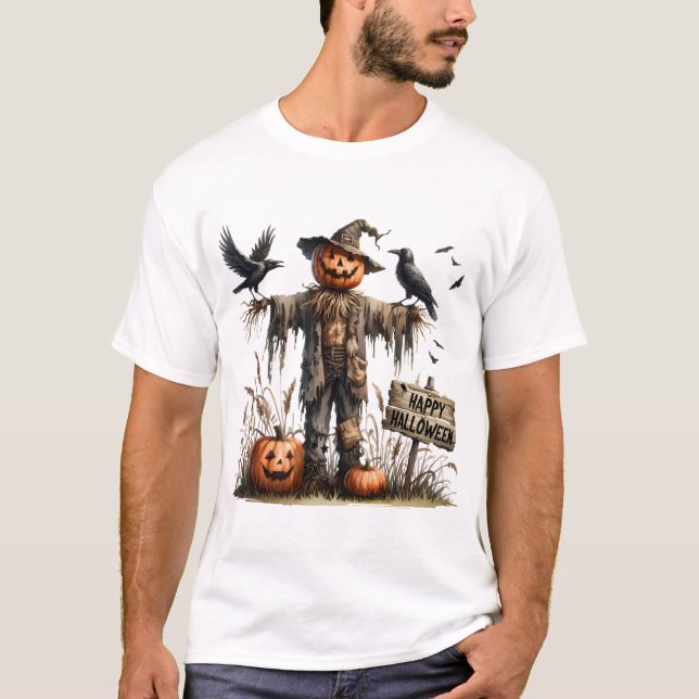 Camisa assustadora de Dia das Bruxas de Homens ou  (Frente)