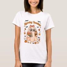 Camisa Assustadora Fofa de Professora de Halloween