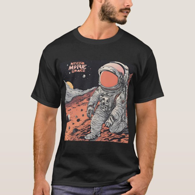 Camisa astronauta - Sonhos espaciais em camisetas  (Frente)