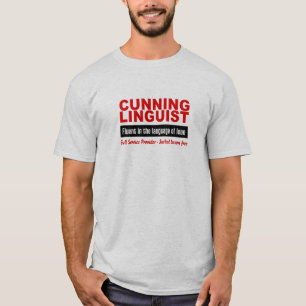 Camisa astuto do lingüista - escolha o estilo, co