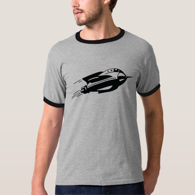 Camisa atarracado preta clássica (Frente)