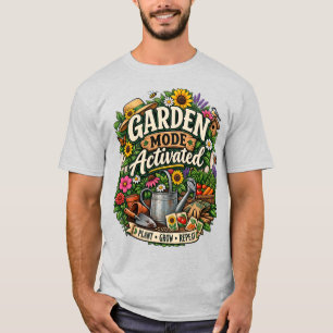 Camisa Ativado Modo Jardim Presente Divertido de