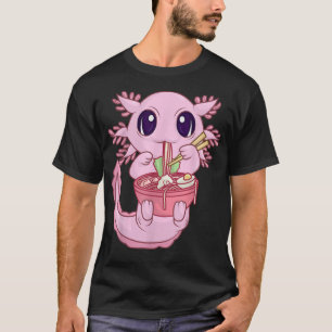 Camisa Axolotl Para Mulheres, Anime Kawaii Ramen