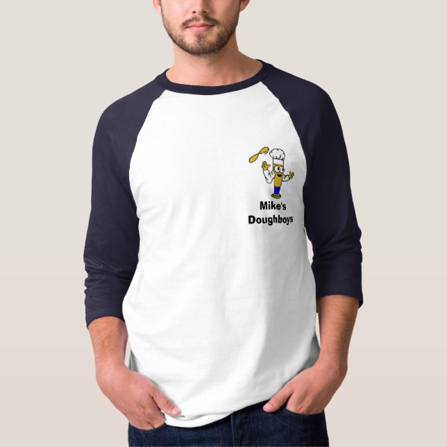 Camisa azul da Capa dos Doughboys de Mike (Frente)