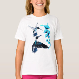 Camisa Azul de Aves Humosas