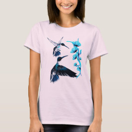 Camisa Azul de Aves Humosas