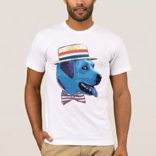 Camisa azul de Democrata do cão