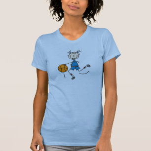 Camisa azul do basquetebol das meninas