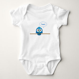 Camisa azul do bebê dos desenhos animados do