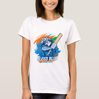 Camisa azul esfolada para amantes de críquete