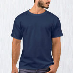 Camisa azul Marinho masculino / Personalizar<br><div class="desc">Camiseta masculina: Crie sua camiseta personalizada com texto. Ajustes fáceis (botão Editar Design) adicionando mais texto,  cores de fundo ou mais imagens.</div>