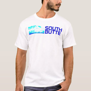 Camisa azul original do design T do montículo sul