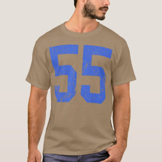 Camisa Azul Royal Número 55 Uniforme de Jogador 55