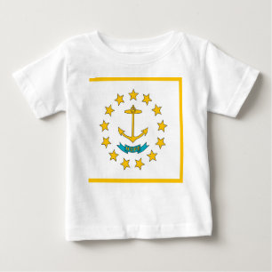Camisa Baby T com bandeira de Rhode Island
