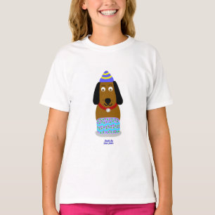 Camisa Básica Branca de Criança de Aniversário Fel