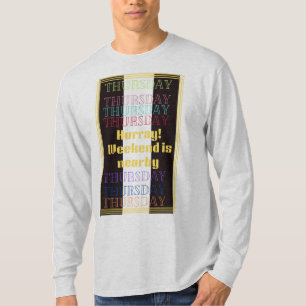 Camisa básica da coleção de lembretes semanais de 