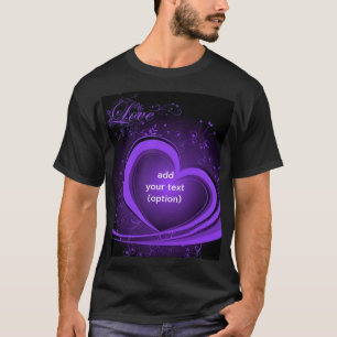 Camisa básica da obscuridade T do coração abstr
