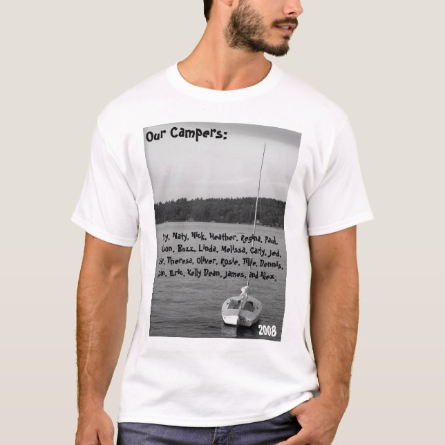 Camisa básica de Carter do acampamento dos homens (Frente)