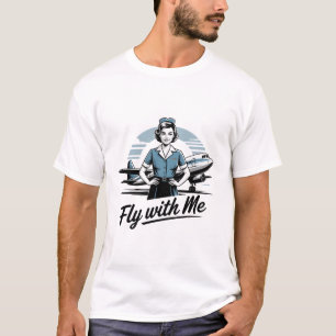 Camisa Básica de Comissária de Bordo Escandinava