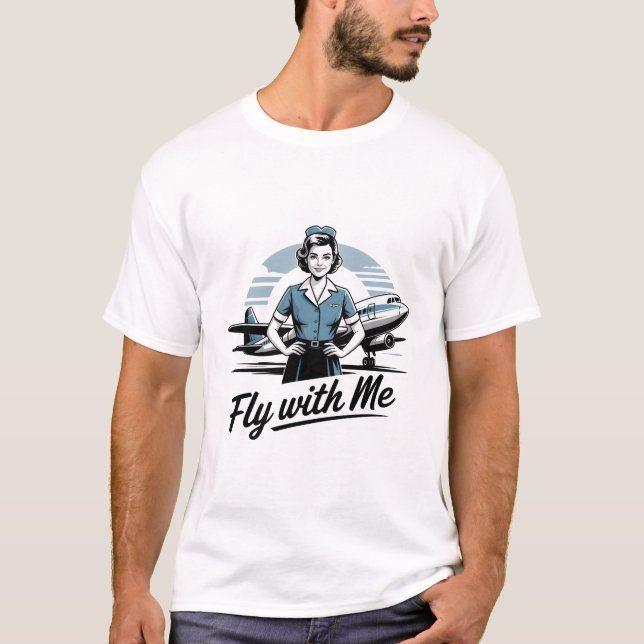 Camisa Básica de Comissária de Bordo Escandinava (Frente)