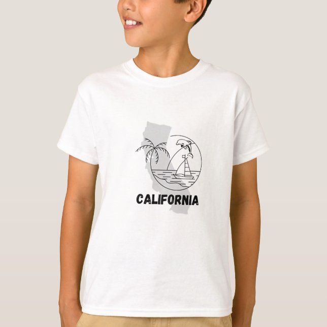 Camisa básica de crianças da Califórnia (Frente)