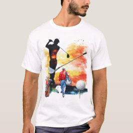 Camisa básica de homem do tempo dos golfistas