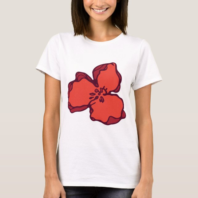 Camisa básica de mulher Floral: Bloom em estilo (Frente)