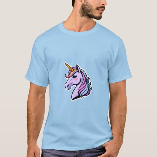 Camisa básica de unicórnio (Frente)